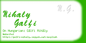 mihaly galfi business card